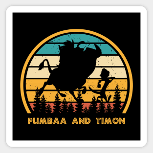 Pumbaa and Timon Vintage Sticker